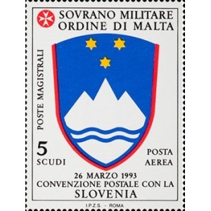 S.M.O.M. - 1994 - Posta Aerea: Convenzione postale con la Slovenia - 1 v.