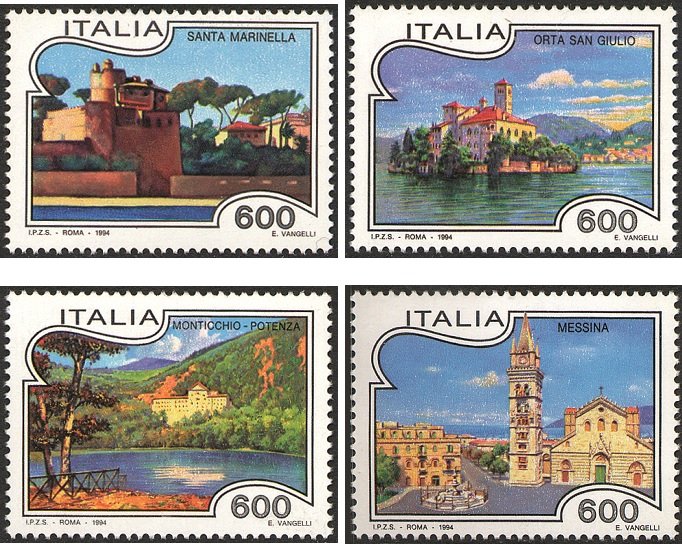 1994 Turistica XXI serie 4 v. Italia ITALIA - 1994 - Turistica XXI serie - 4 v.