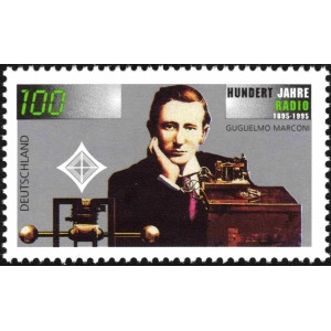 GERMANIA - 1995 - 100° della Radio: Guglielmo Marconi - 1 v. (E.C. di Germania con Italia, San Marino, Vaticano, Irlanda)