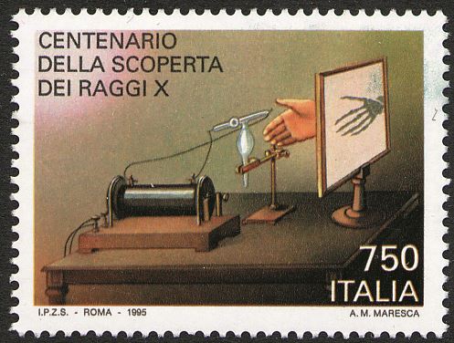1995 100° della scoperta dei raggi X 1 v. Italia ITALIA - 1995 - 100° della scoperta dei raggi X - 1 v.