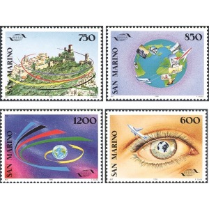 SAN MARINO - 1995 - 20° dell'Organizzazione Mondiale del Turismo - 4 v.