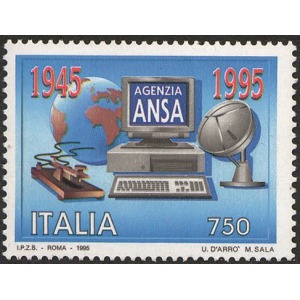 ITALIA - 1995 - 50° dell'Agenzia ANSA - 1 v.