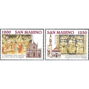 SAN MARINO - 1995 - 700° della Basilica di Santa Croce, Firenze - 2 v.