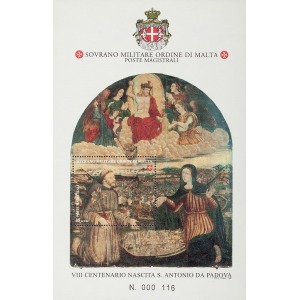 S.M.O.M. - 1995 - 800° della nascita di Sant'Antonio da Padova - 1 BF