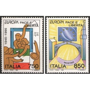 ITALIA - 1995 - Europa: Pace e Libertà - 2 v.