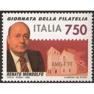 ITALIA - 1995 - Giornata della filatelia: Renato Mondolfo - 1 v.