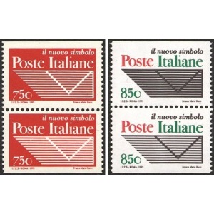 ITALIA - 1995 - Istituzione dell'Ente Poste Italiane - 4 v. in 2 coppie da libretto