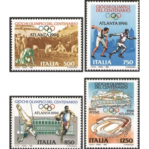 ITALIA - 1996 - 100° dei Giochi Olimpici, Atlanta 1996 - 4 v.