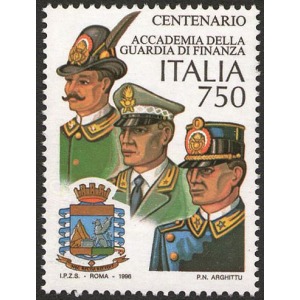 ITALIA - 1996 - 100° dell'Accademia della Guardia di Finanza - 1 v.