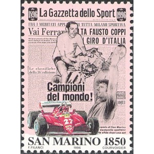 SAN MARINO - 1996 - 100° della Gazzetta dello Sport - 1 v.