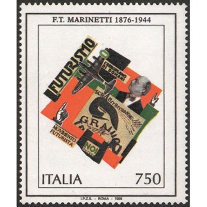 ITALIA - 1996 - 100° della nascita di Filippo Tommaso Marinetti - 1 v.