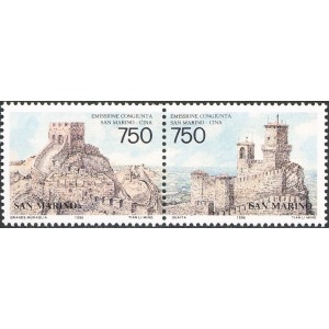 SAN MARINO - 1996 - 25° dei rapporti diplomatici con la Cina - 2 v. in coppia (E.C. di San Marino con Cina)
