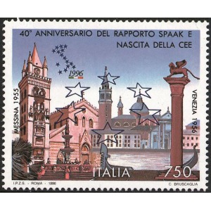 ITALIA - 1996 - 40° del Rapporto Spaak e della nascita della CEE - 1 v.