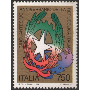 ITALIA - 1996 - 50° della Repubblica Italiana - 1 v.