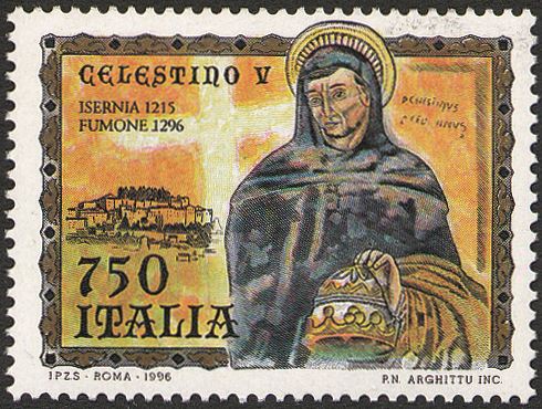 1996 700° della morte di Papa Celestino V 1 v. Italia ITALIA - 1996 - 700° della morte di Papa Celestino V - 1 v.