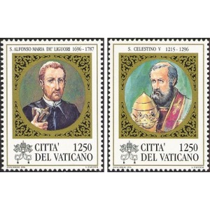 VATICANO - 1996 - Anniversari dei Santi Celestino V e Alfonso Maria De' Liguori - 2 v.