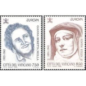 VATICANO - 1996 - Europa: Donne celebri - 2 v.