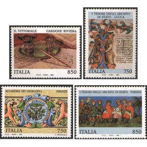 ITALIA - 1996 - Tesori dei musei ed archivi nazionali IV serie - 4 v.