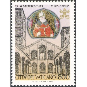 VATICANO - 1997 - 1600° della morte di Sant'Ambrogio - 1 v.