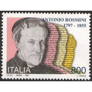 ITALIA - 1997 - 200° della nascita del Sacerdote Antonio Rosmini - 1 v.