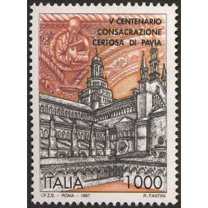 ITALIA - 1997 - 500° della Chiesa della Certosa di Pavia - 1 v.