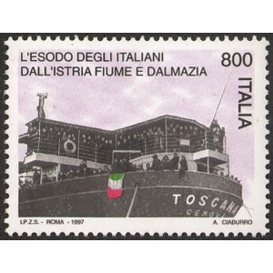 ITALIA - 1997 - 50° dell'esodo degli italiani dalla Dalmazia - 1 v.