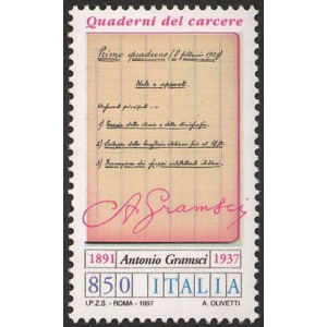 ITALIA - 1997 - 60° della morte di Antonio Gramsci - 1 v.