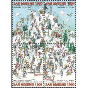 SAN MARINO - 1997 - Campionato mondiale di sci alpino - 4 v. in blocco