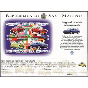 SAN MARINO - 1997 - Grandi industrie automobilistiche: Volkswagen - 1 BF