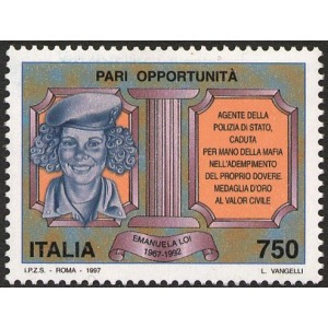 ITALIA - 1997 - Pari opportunità: Emanuela Loi - 1 v.