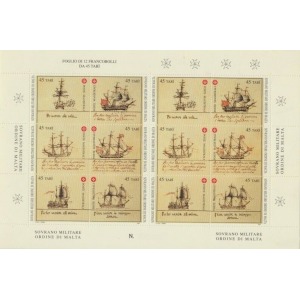 S.M.O.M. - 1997 - Storia della Marina del Sovrano Militare Ordine di Malta - 1 MF da 2 blocchi