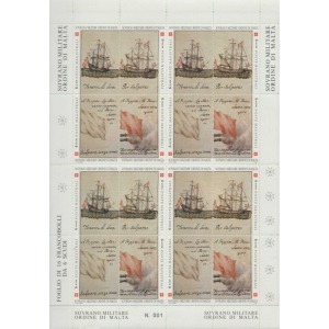 S.M.O.M. - 1997 - Storia della Marina del Sovrano Militare Ordine di Malta - 1 MF da 4 blocchi