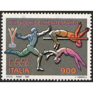 ITALIA - 1997 - XIII Giochi del Mediterraneo - 1 v.