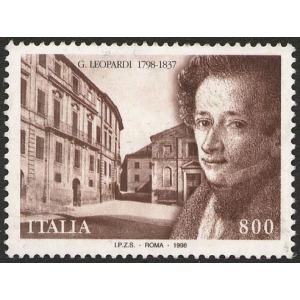 ITALIA - 1998 - 200° della nascita di Giacomo Leopardi - 1 v.
