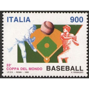ITALIA - 1998 - 33° coppa del mondo di baseball - 1 v.