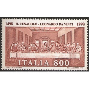 ITALIA - 1998 - 500° dell'ultimazione del Cenacolo di Leonardo da Vinci - 1 v.