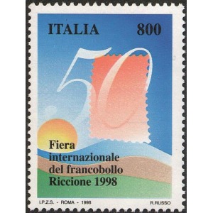 ITALIA - 1998 - 50° della Fiera internazionale del francobollo, Riccione '98 - 1 v.