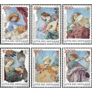 VATICANO - 1998 - Angeli musicanti, decorazioni della Basilica S.S. Apostoli di Roma - 6 v.