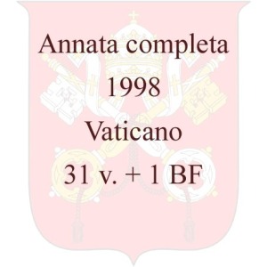 VATICANO - 1998 - Annata completa - 31 v. + 1 BF