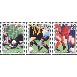 SAN MARINO - 1998 - Campionato mondiale di calcio Francia '98 - 3 v. da libretto