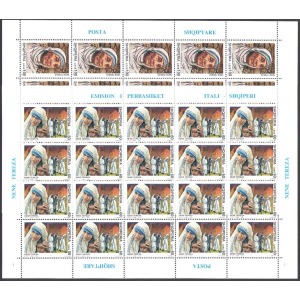 ALBANIA - 1998 - Madre Teresa di Calcutta - 2 MF da 20 v. (E.C. di Albania con Italia)