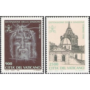 VATICANO - 1998 - Ostensione della Sindone nel Duomo di Torino - 2 v.