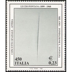ITALIA - 1999 - 100° della nascita di Lucio Fontana - 1 v.