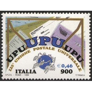 ITALIA - 1999 - 125° dell'Unione Postale Universale - 1 v.