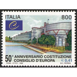ITALIA - 1999 - 50° del Consiglio d'Europa - 1 v.