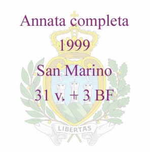 SAN MARINO - 1999 - Annata completa - 31 v. + 3 BF