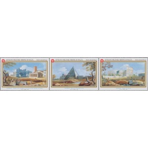S.M.O.M. - 1999 - Antiche vedute - 1 MF da 3 trittici