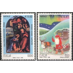 ITALIA - 1999 - Natale - 2 v. (E.C. di Italia con Finlandia)