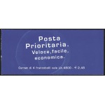 ITALIA - 1999 - Posta Prioritaria 4 x 1.200 L. con etichetta - 1 libretto