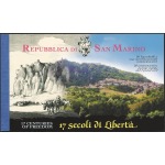 SAN MARINO - 2000 - 1700° della fondazione della Repubblica di San Marino - 1 cartolina postale + 5 BF in libretto (20 v.)